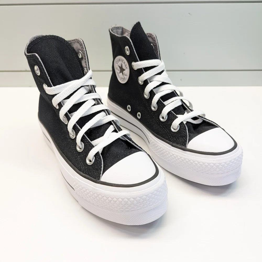 Converse CTAS By You Jos 1:9 Black Platform Canvas Sneakers size Women's 5.5